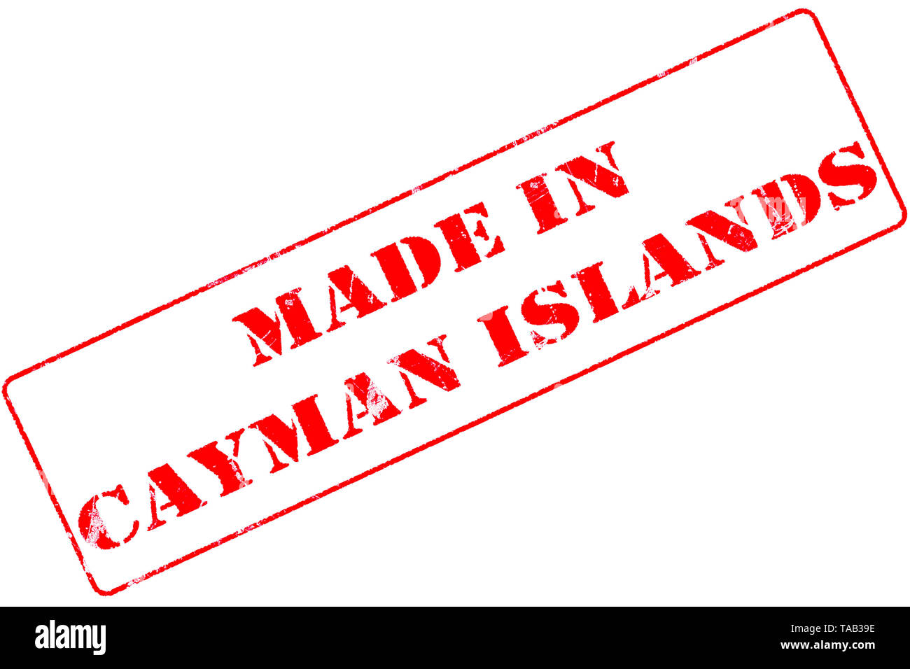 Rubber stamp with red ink on white background concept reading Made In ...