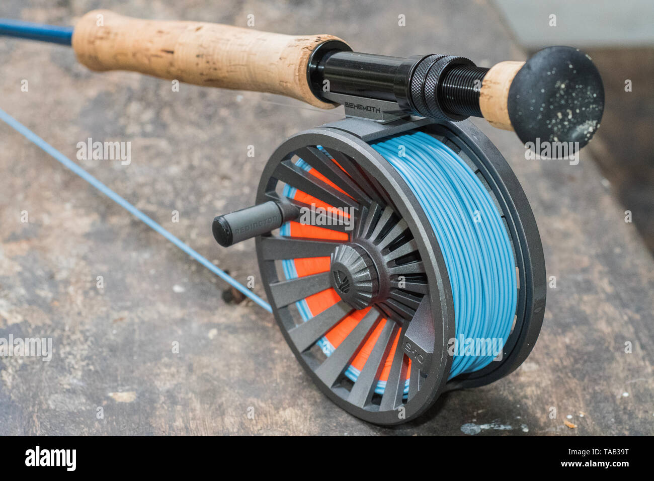 Saltwater fly fishing fly rod and reel Stock Photo - Alamy