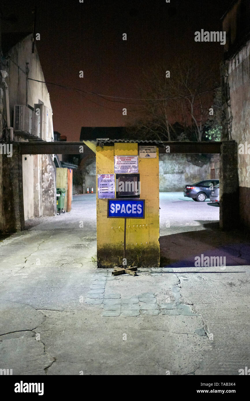Car park at night in Thomas Street, Limerick, Ireland Stock Photo Alamy