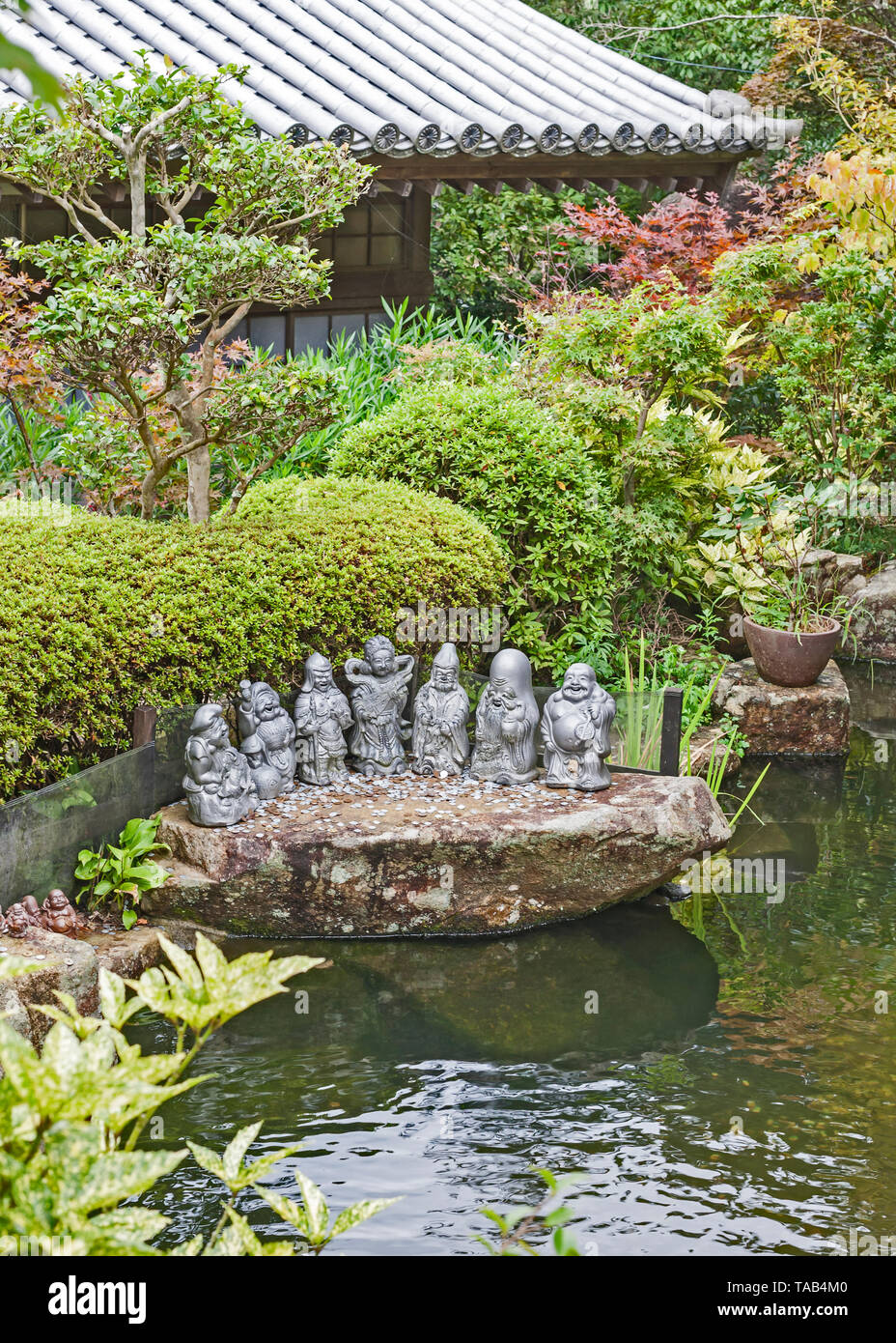The seven deities of good fortune at the Daishoin temple, Miyajima Island, Japan Stock Photo