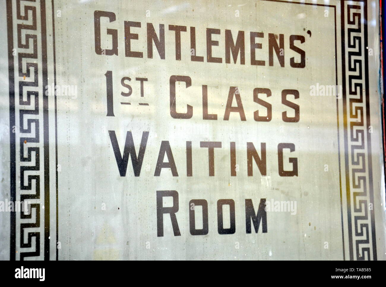 Old Fashioned Sign For Gentlemens 1st Class Waiting Room