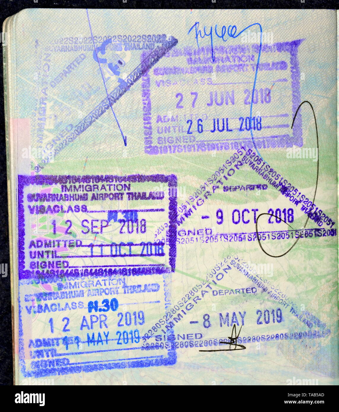 Thailand passport stamp hi-res stock photography and images - Alamy