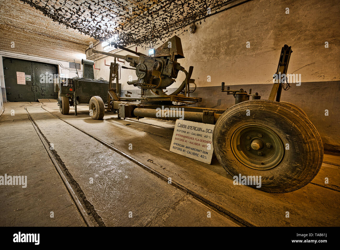 The Maginot Line, Ligne Maginot-Four a Chaux (Alsace-France) World War History Stock Photo