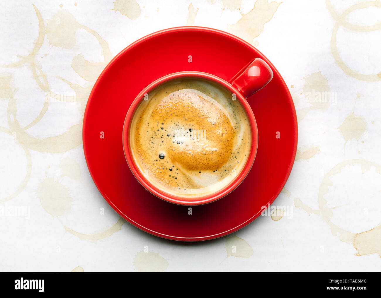 coffee cup with stains background Stock Photo Alamy