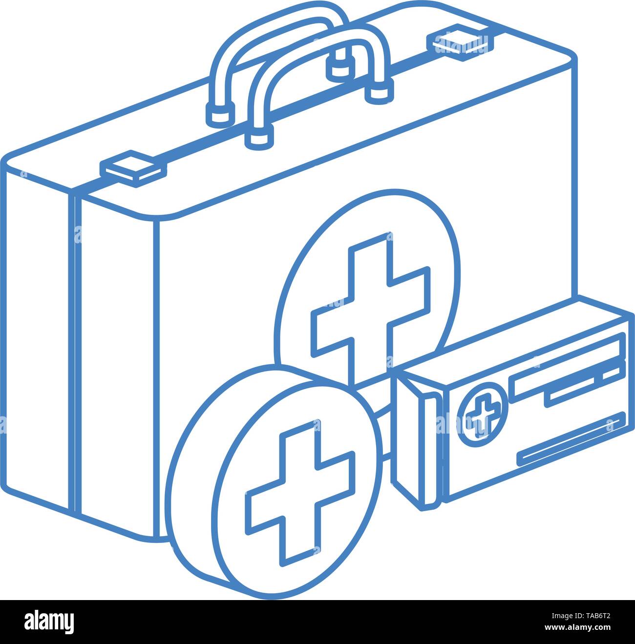 first aid kit on white background Stock Vector Image & Art - Alamy