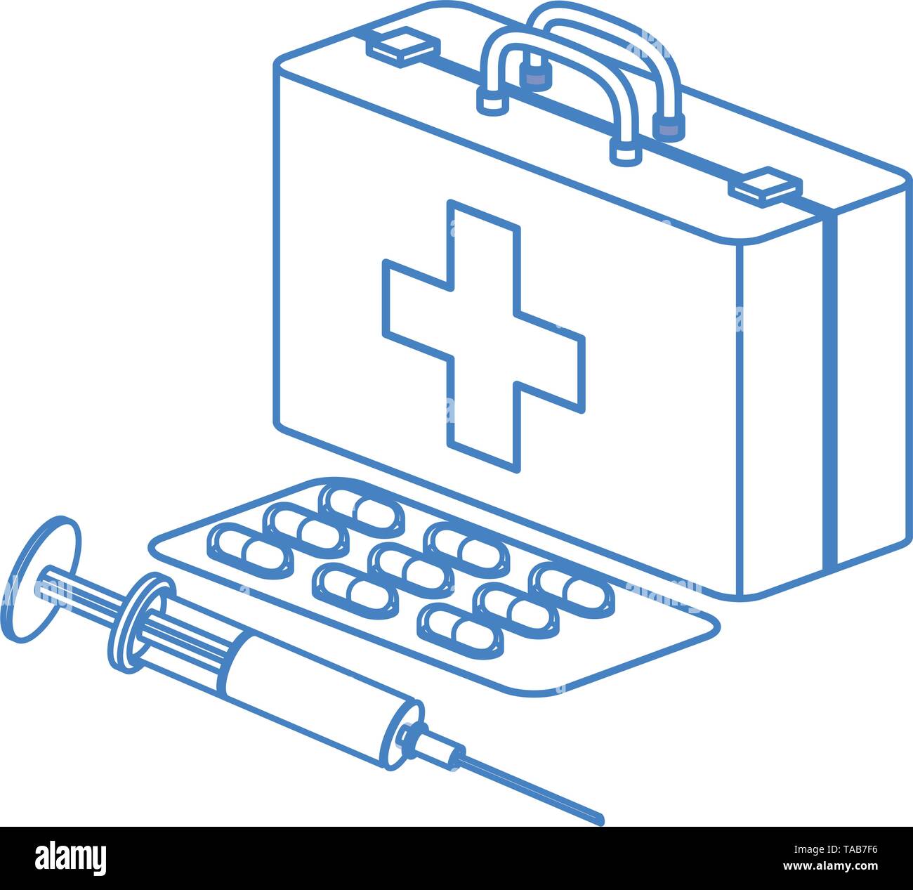 first aid kit on white background Stock Vector Image & Art - Alamy