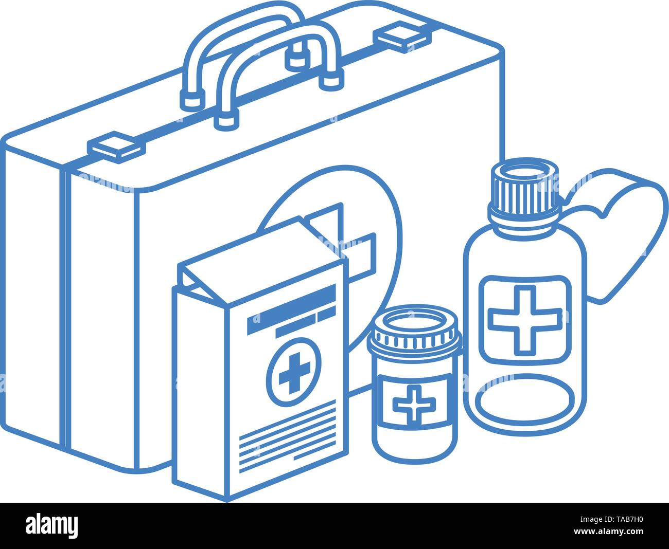 first aid kit on white background Stock Vector Image & Art - Alamy