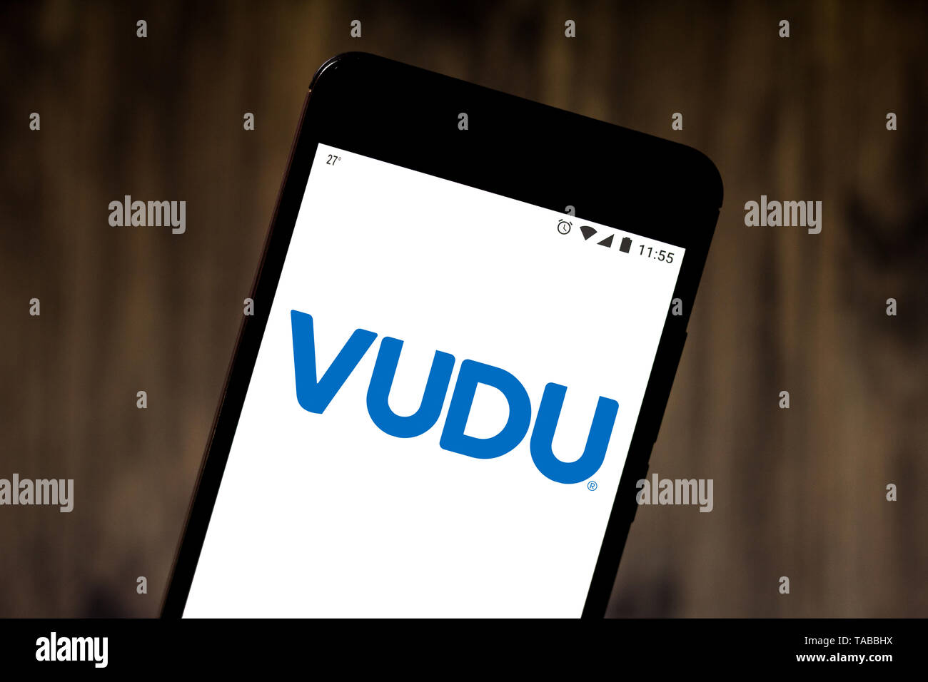 In this photo illustration the Vudu logo is seen displayed on a