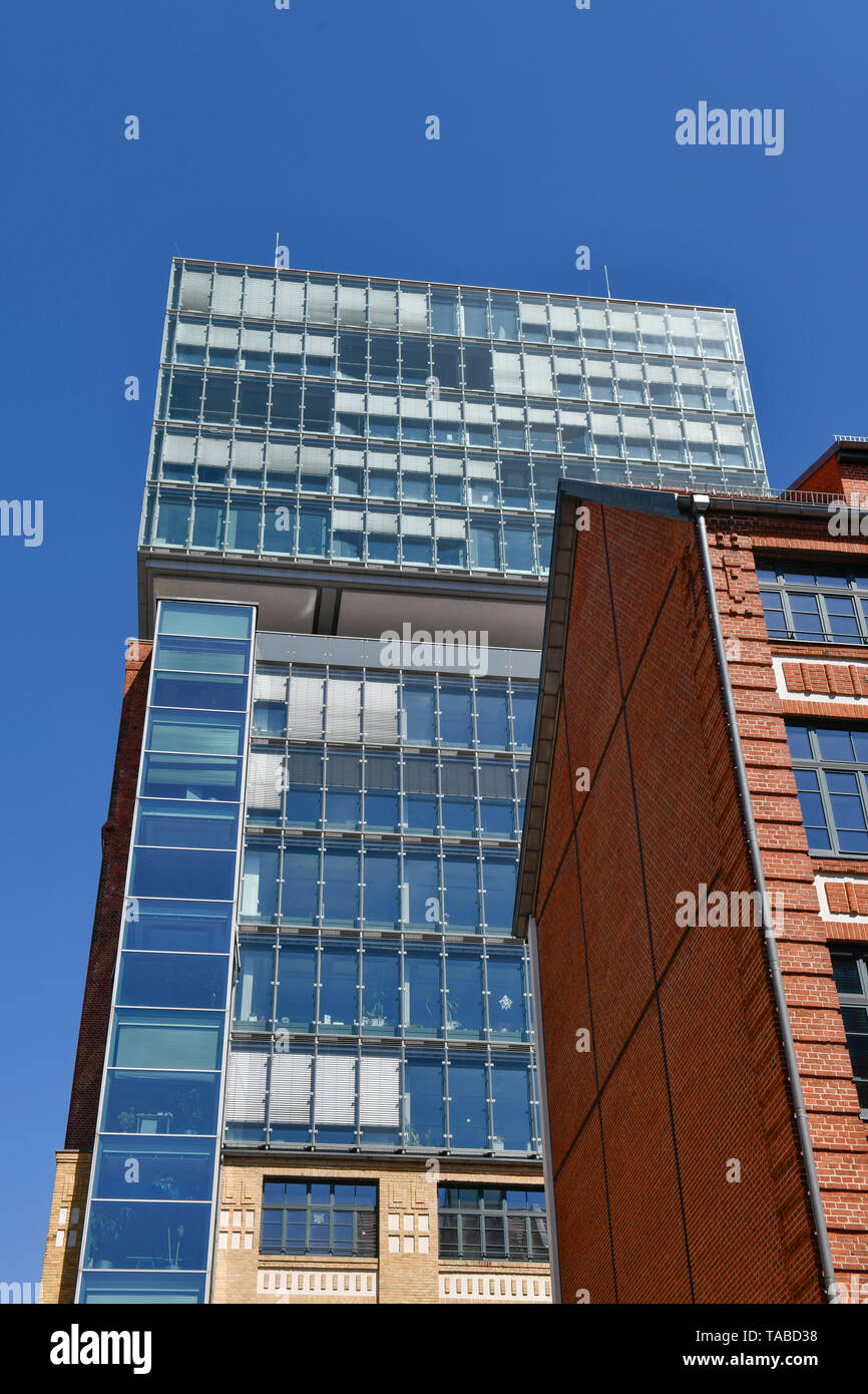 Narva tower, Rotherstrasse, upper tree city, Friedrich's grove, Berlin, Germany, Narva-Turm, Rotherstraße, Oberbaumcity, Friedrichshain, Deutschland Stock Photo