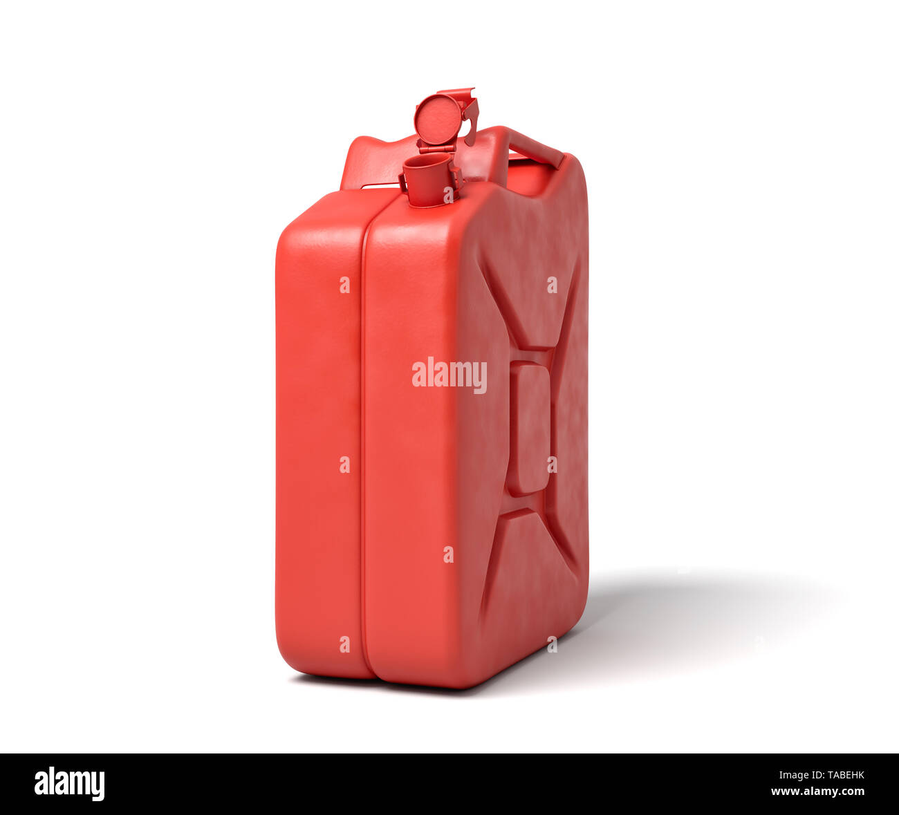 3d rendering of open red gas can isolated on white background Stock