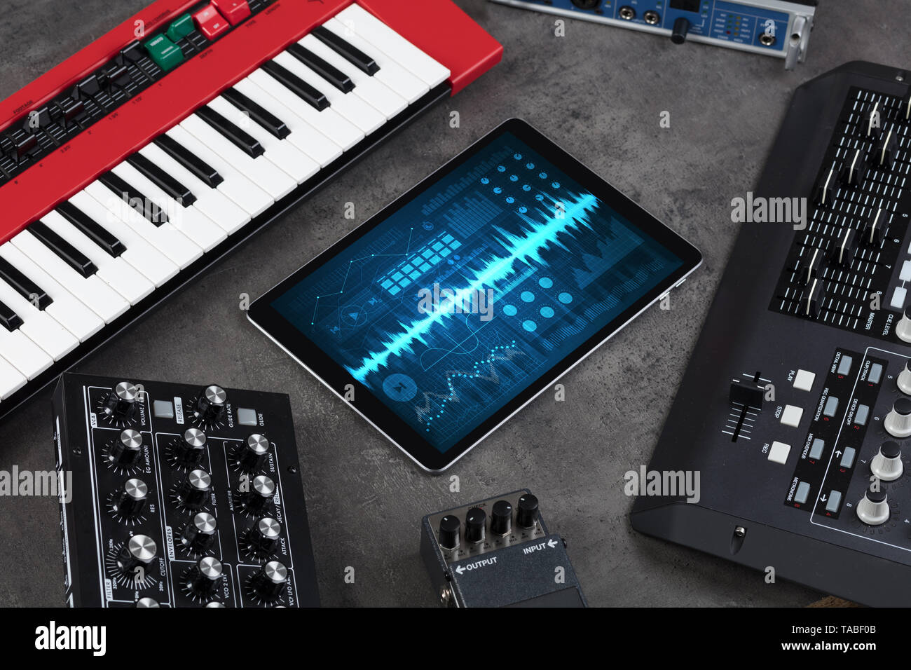 Music instruments tablet recording hi-res stock photography and images ...