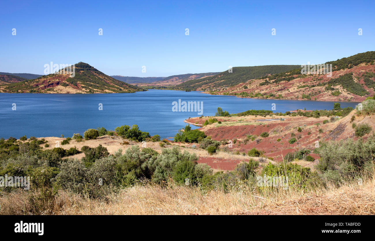 Lake Salagou Lac Du Salagou France Wide Panorama Calm Water And lake-salagou-lac-du-salagou-france-wide-panorama-calm-water-and