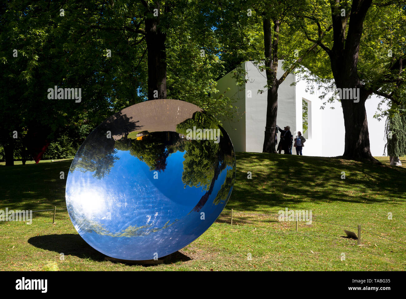the Sculpture Park (Skulpturenpark), sculpture untiteled by Anish Kapoor, 1997, Cologne, Germany.  der Skulpturenpark,  Skulptur ohne Titel von Anish  Stock Photo