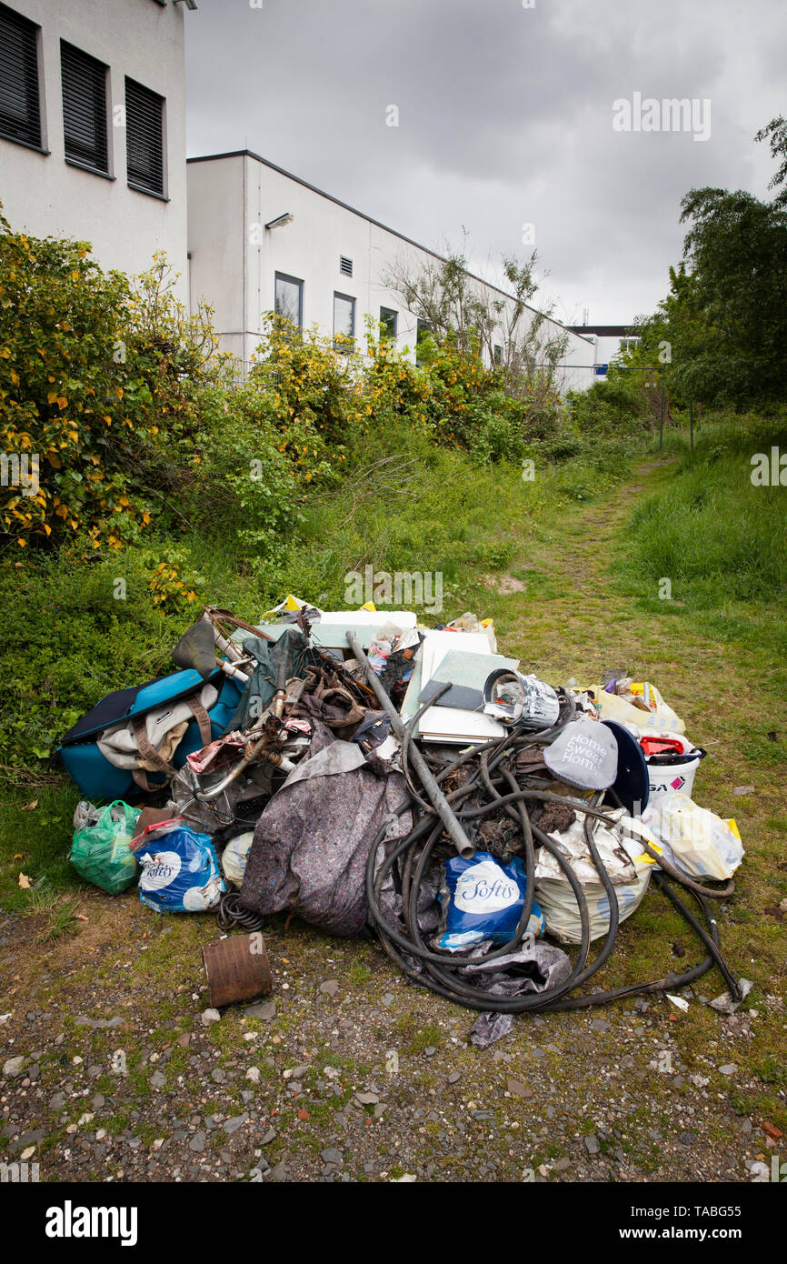 waste heap in the district Riehl, Cologne, Germany.  Muellhaufen im Stadtteil Riehl, Koeln, Deutschland. Stock Photo