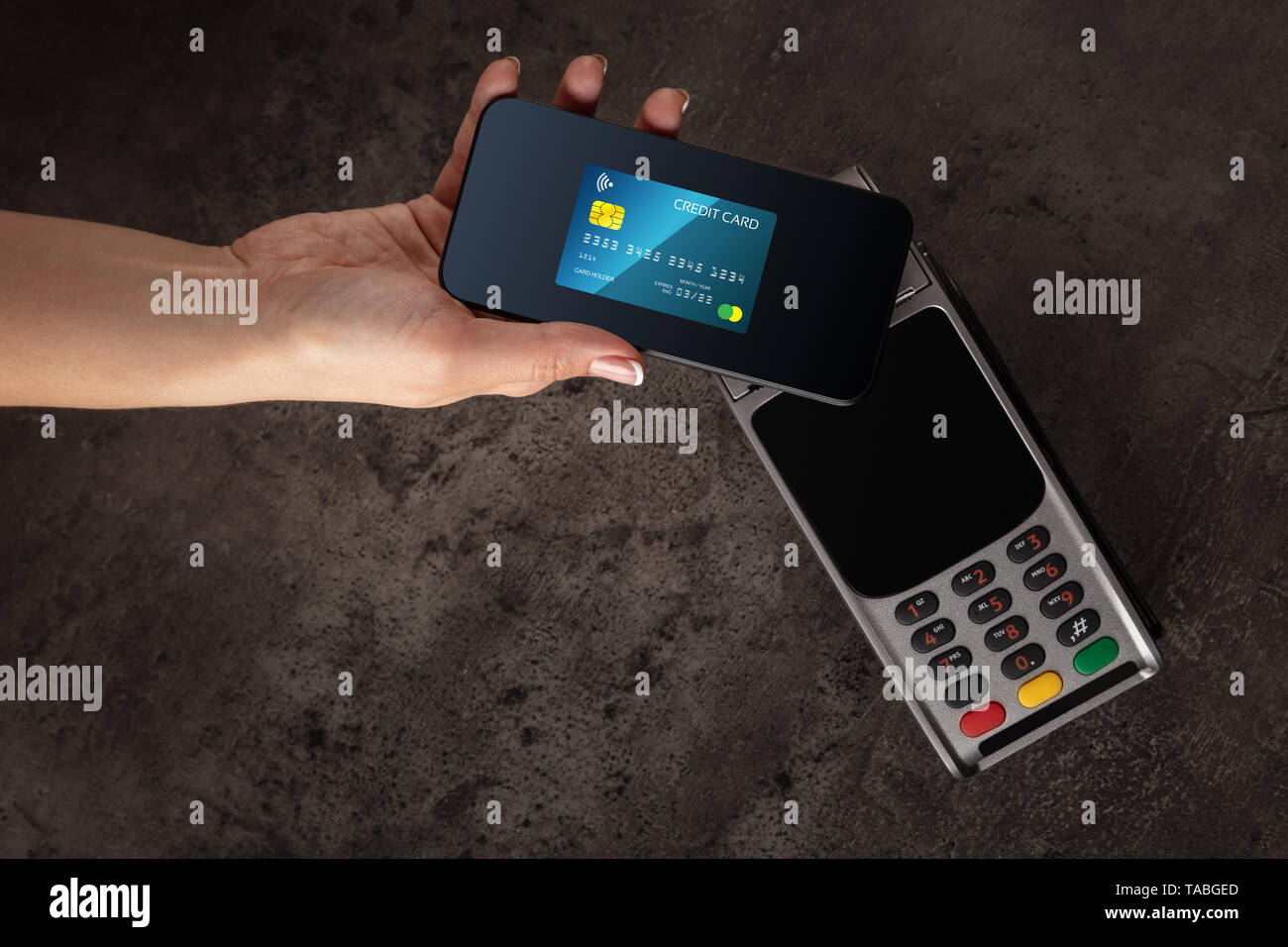 Transaction completed on terminal hi-res stock photography and images ...