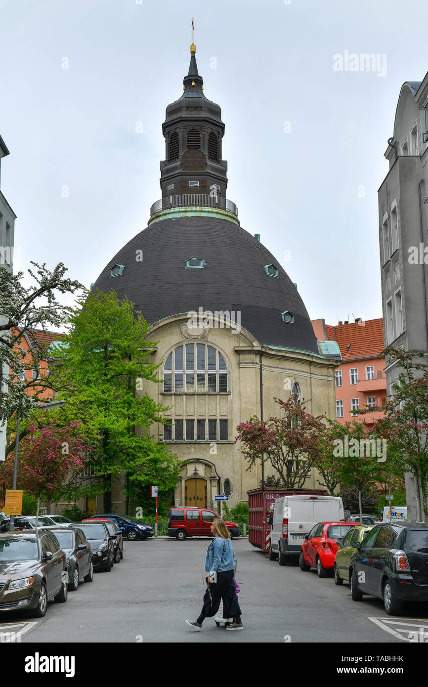 Queen Luise-commemorative church, Gustav miller's place, beauty's mountain, Berlin, Germany, Königin-Luise-Gedächtniskirche, Gustav-Müller-Platz, Schö Stock Photo