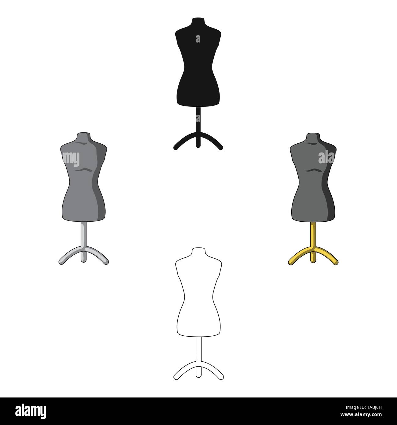 Cloth, clothing, dress, fashion, mannequin, sewing, tailor icon