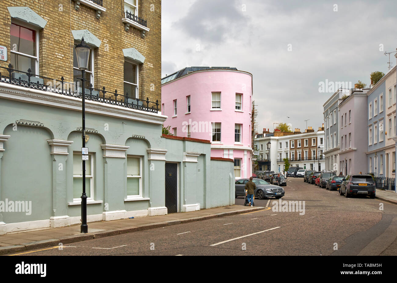 LONDON NOTTING HILL PASTEL COLOURED HOUSES OF PENZANCE PLACE Stock Photo Alamy