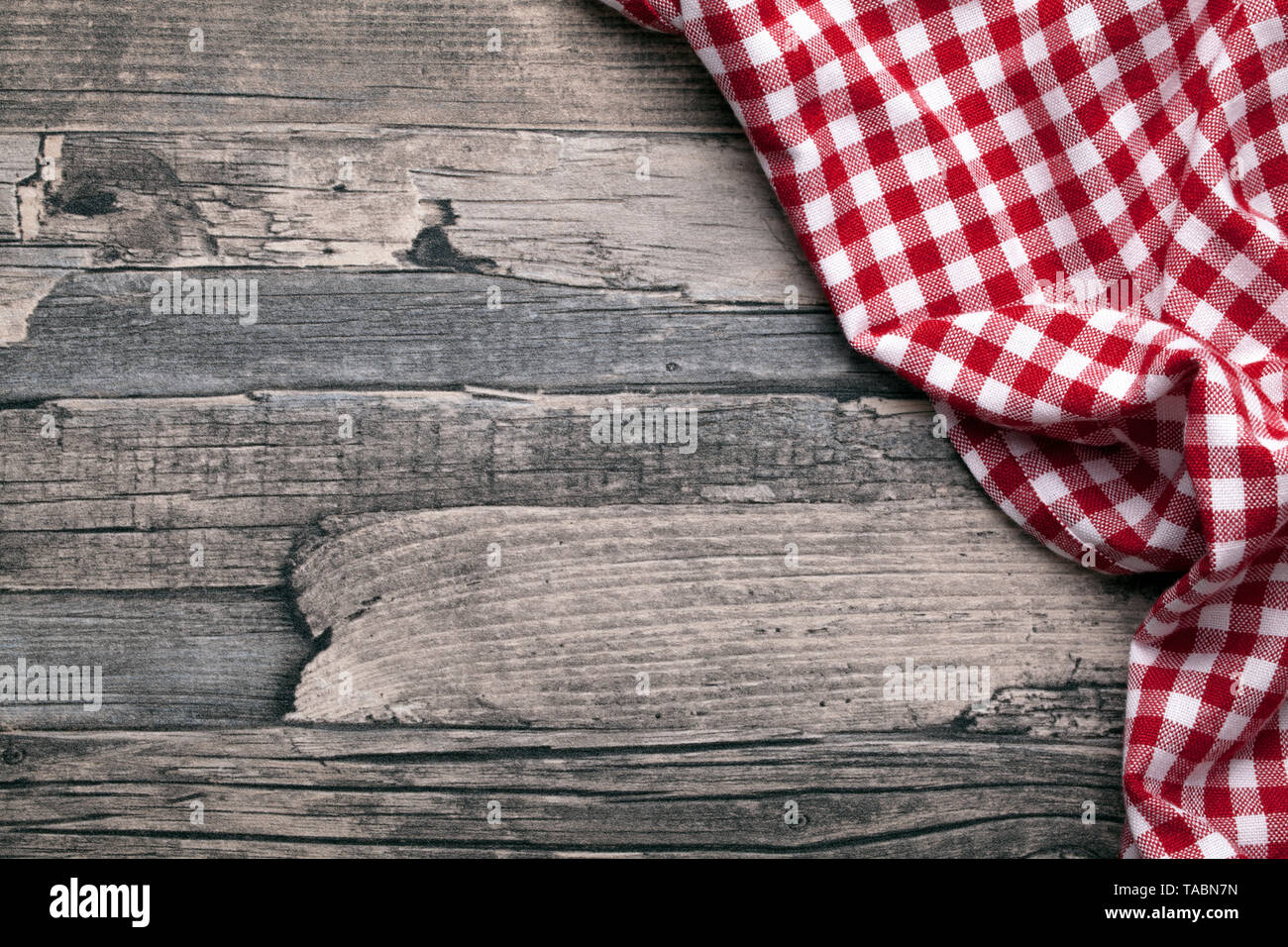 checkered fabric red Stock Photo