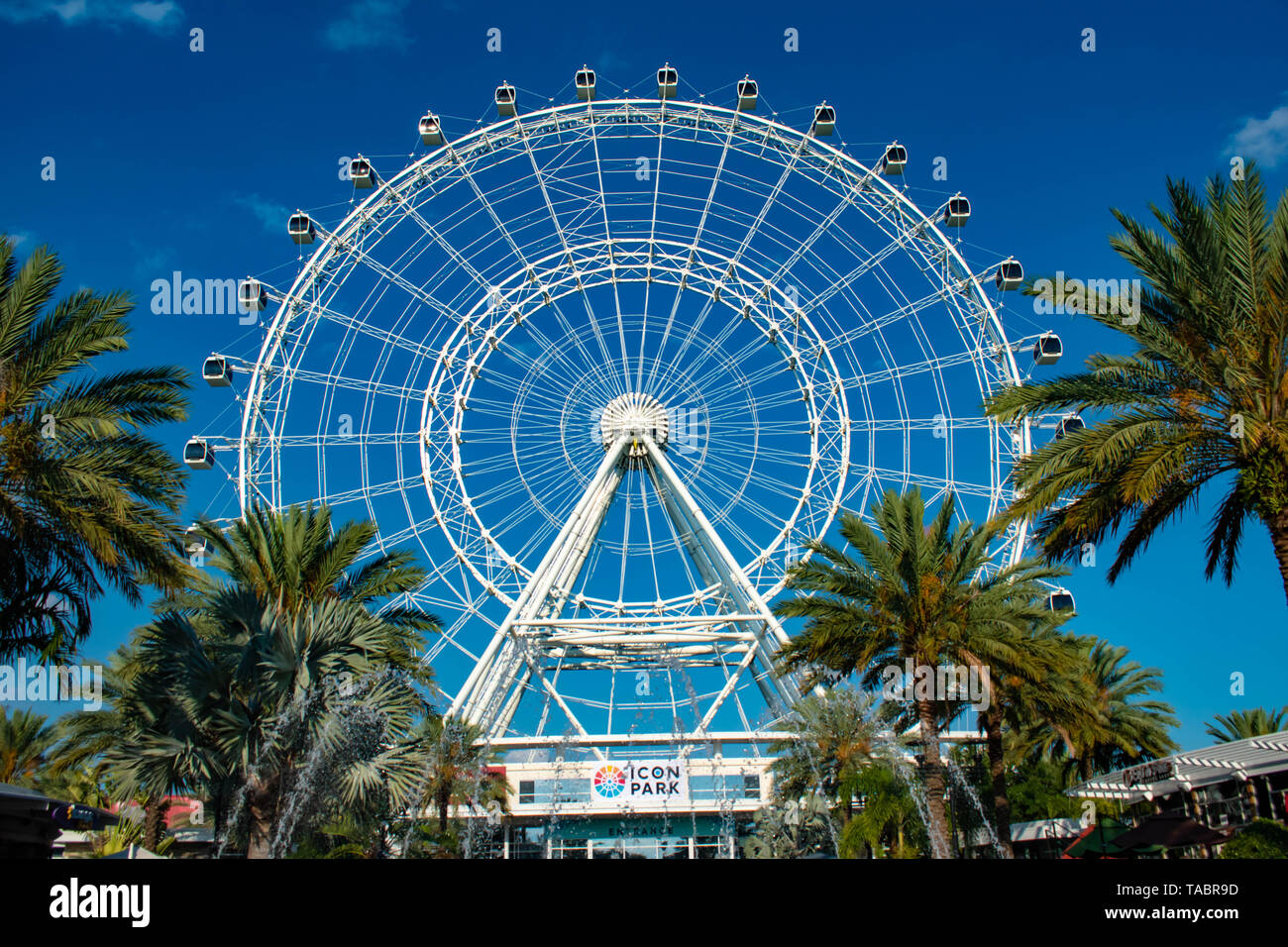 Orlando, Florida. May 16, 2019. Orlando Eye ride experience.The Wheel at ICON Park Orlando is a 400-foot-tall giant observation wheel in International Stock Photo