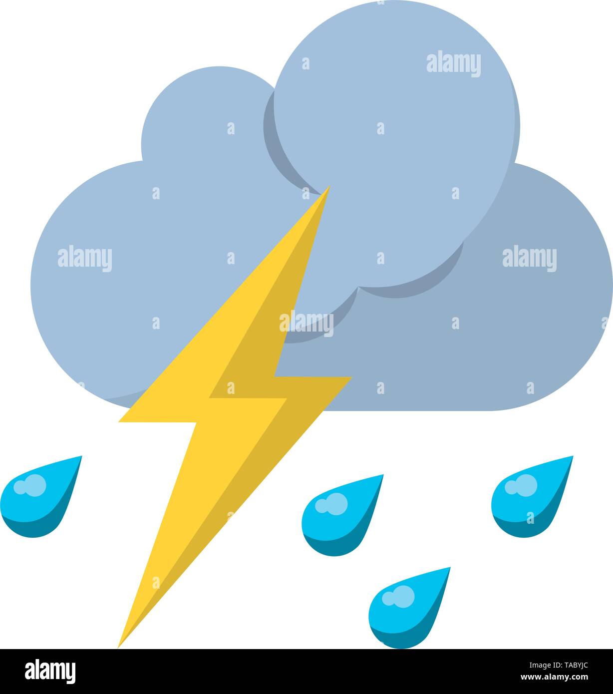 Cloud raining with rays weather cartoon Stock Vector Image & Art - Alamy