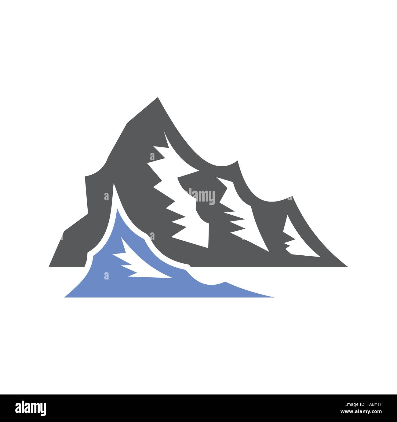 Mountain icon on background for graphic and web design. Simple vector ...