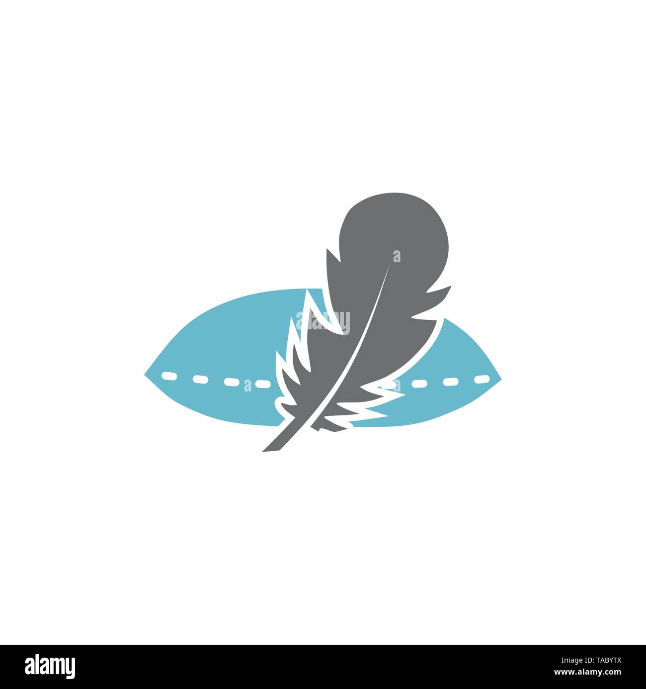 Feather icon on background for graphic and web design. Simple vector ...