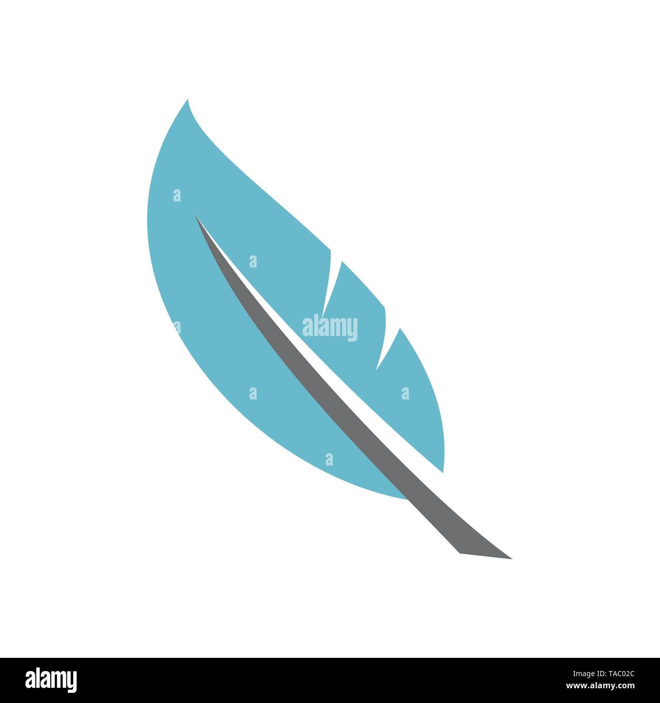Feather icon on background for graphic and web design. Simple vector ...