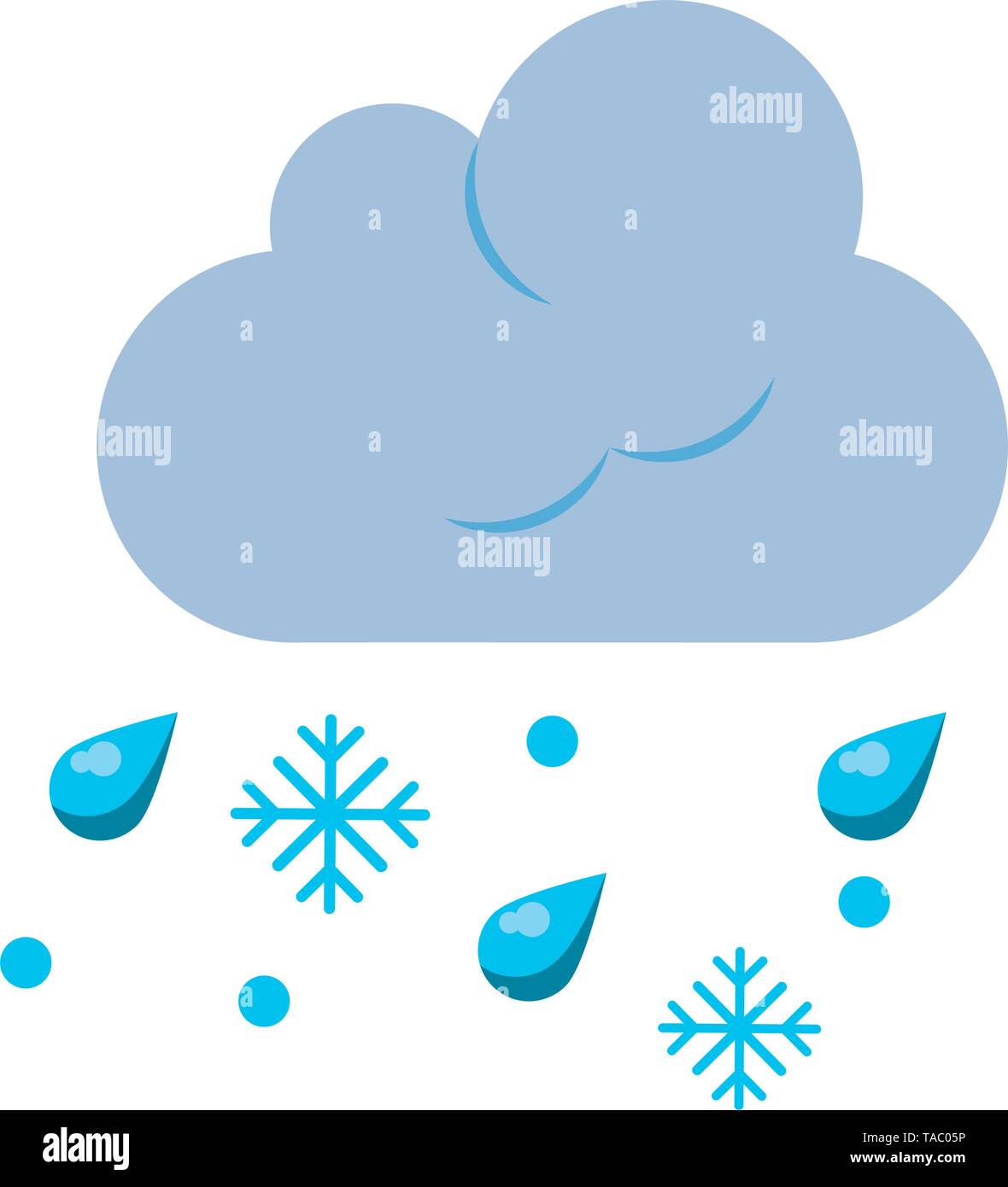 Cloud and snow weather symbol isolated Stock Vector Image & Art - Alamy