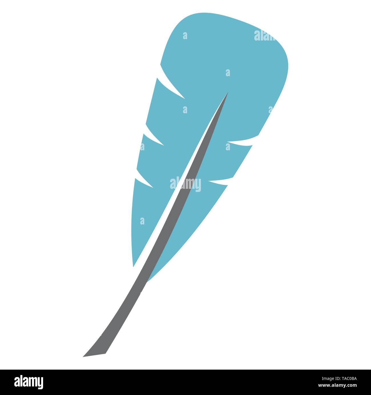 Feather icon on background for graphic and web design. Simple vector ...