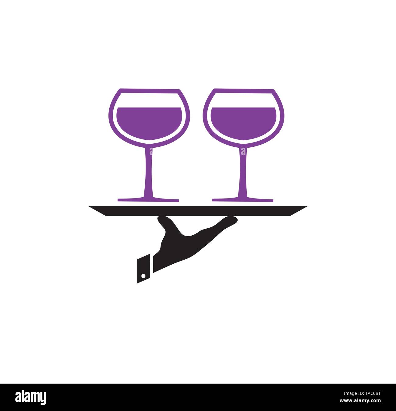 Wine related icon on background for graphic and web design. Simple ...