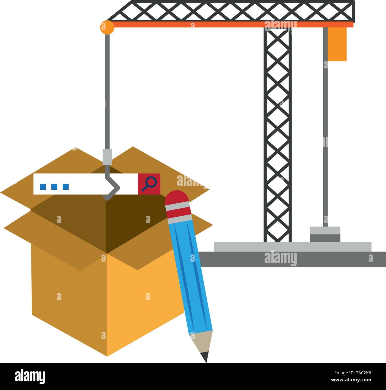 Under construction security system vector illustration Stock Vector