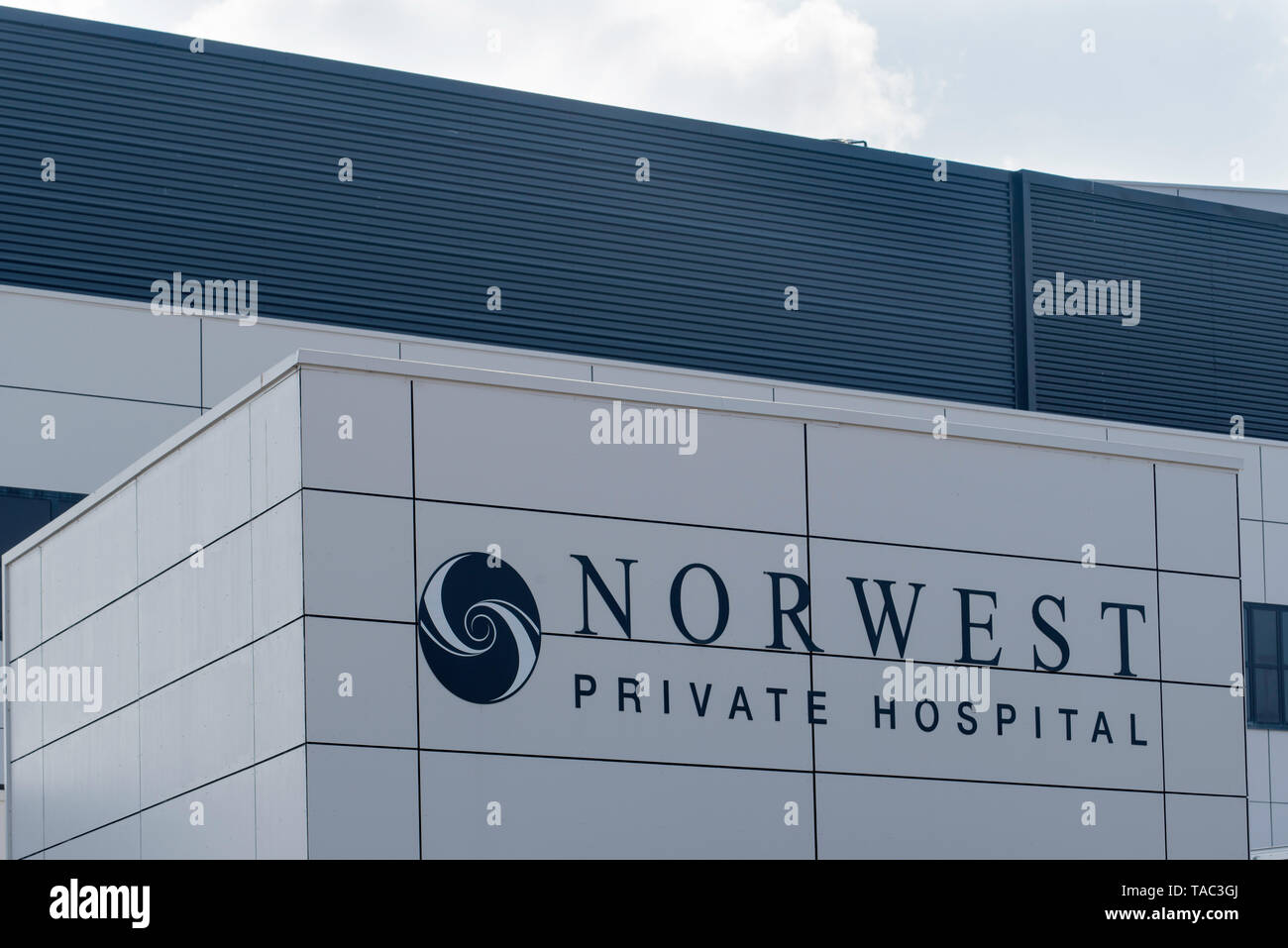 The former Baulkham Hills Private, now Norwest Private Hospital in the Sydney suburb of Bella Vista opened in 2009 and provides a range of services Stock Photo