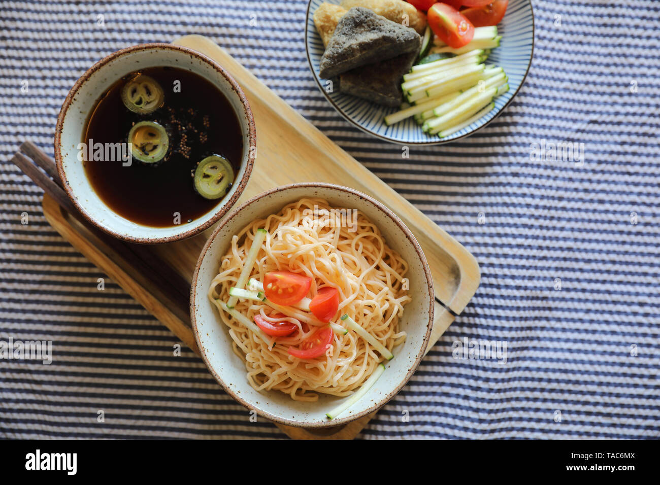 Cold noodles japanese food style Stock Photo Alamy