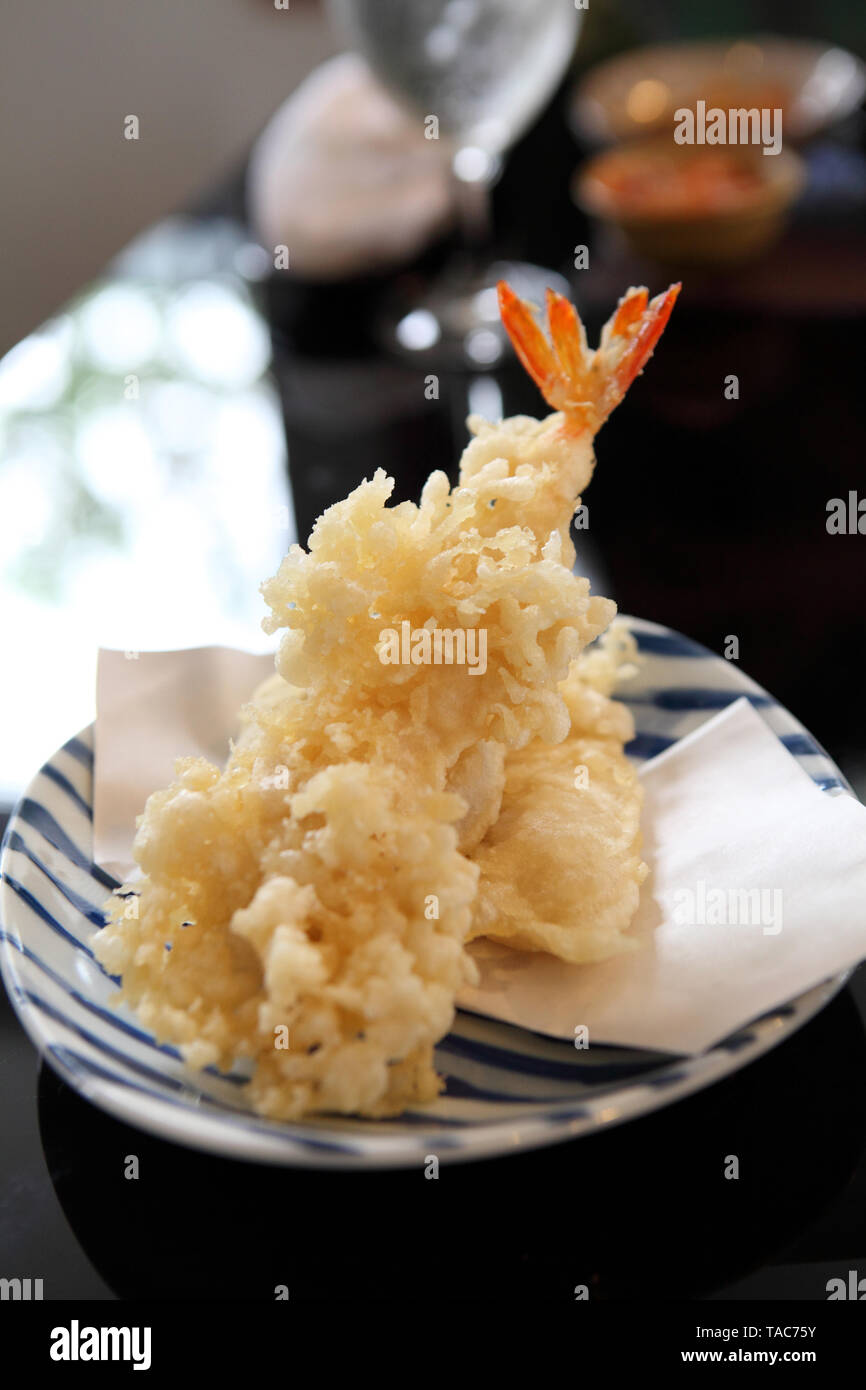 Tempura Fried shrimp Japanese style Stock Photo Alamy