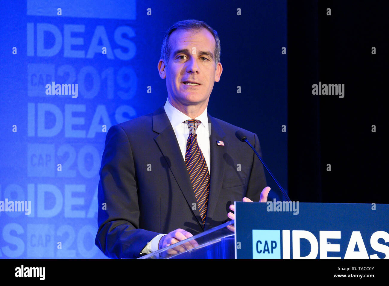 Washington, DC, USA. 22nd May, 2019. Los Angeles, California Mayor ERIC GARCETTI (D) speaking at The Center for American Progress CAP 2019 Ideas Conference in Washington, DC on May 22, 2019. Credit: Michael Brochstein/ZUMA Wire/Alamy Live News Stock Photo