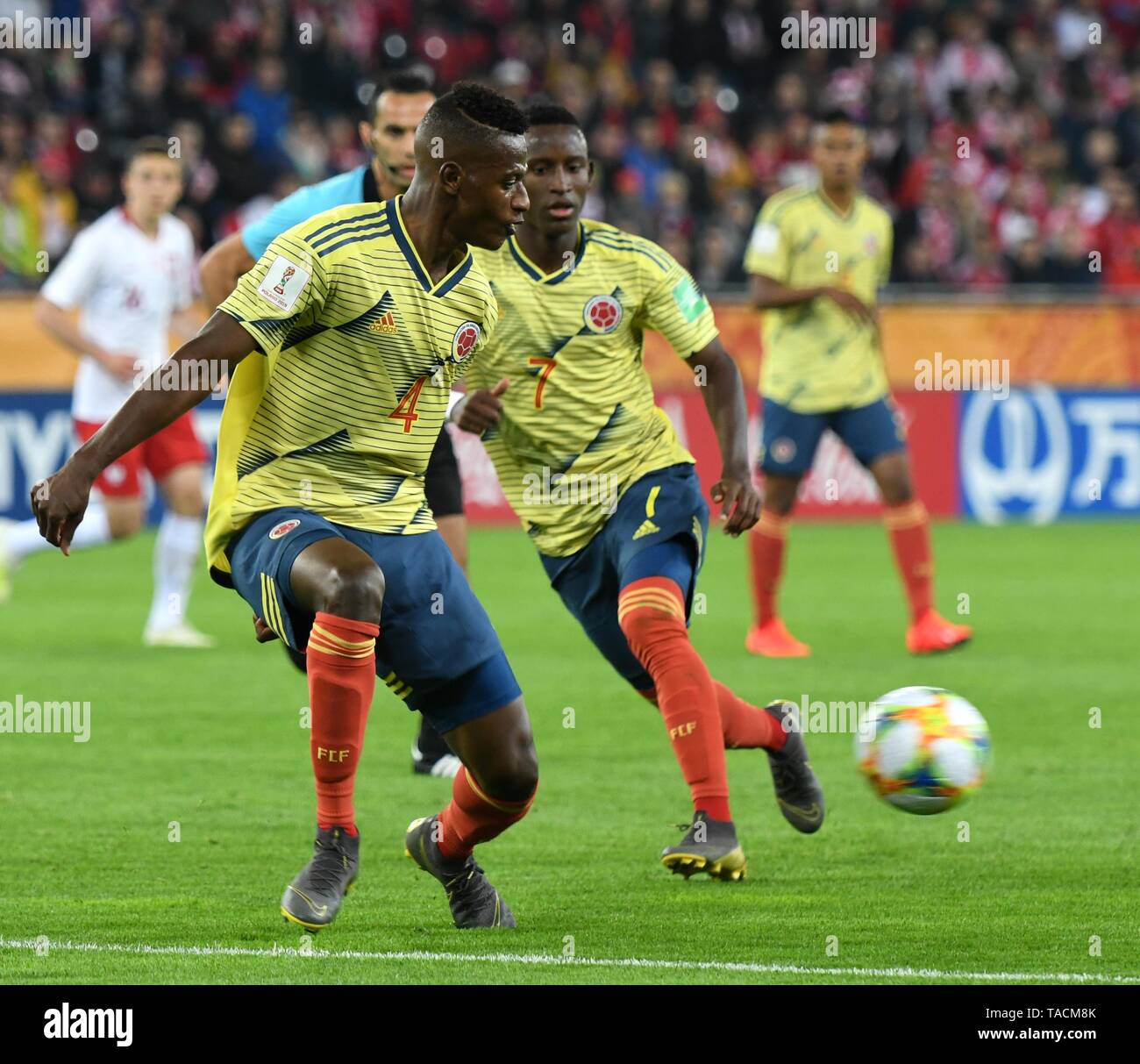 19 Fifa U World Cup Poland Vs Columbia On May 23 19 In Lodz Poland Nderson Arroyo 4 Ivan Angulo 7 Stock Photo Alamy