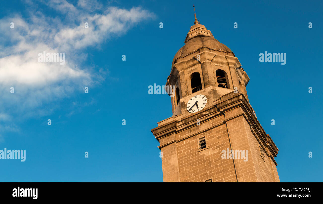 Tower of Manila Cathedral, Philippines Stock Photo