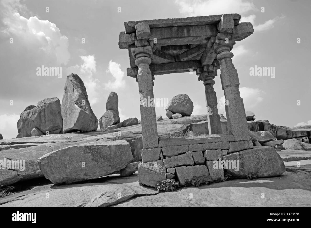 rocks and pillars at himkut hills hampi, Karnataka, India, Asia Stock Photo