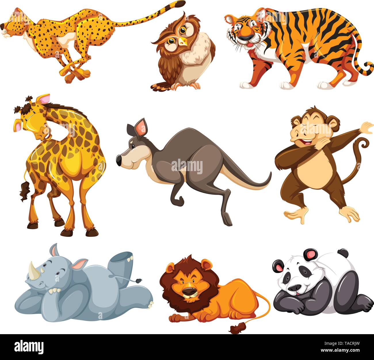 Set of wild animals illustration Stock Vector Image & Art - Alamy