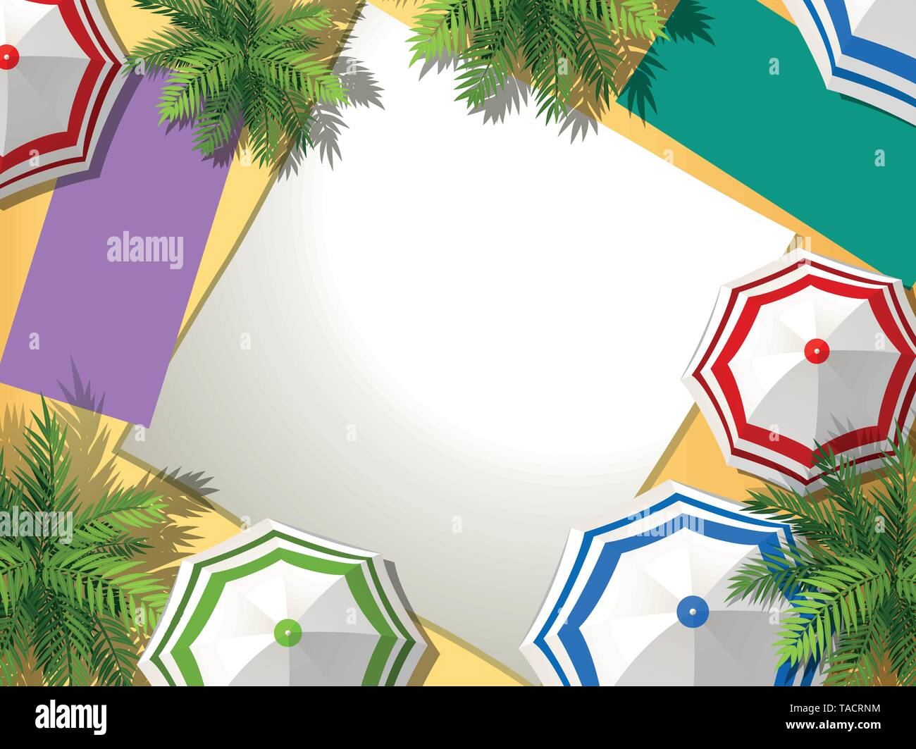 Aerial view of summer beach illustration Stock Vector Image & Art - Alamy