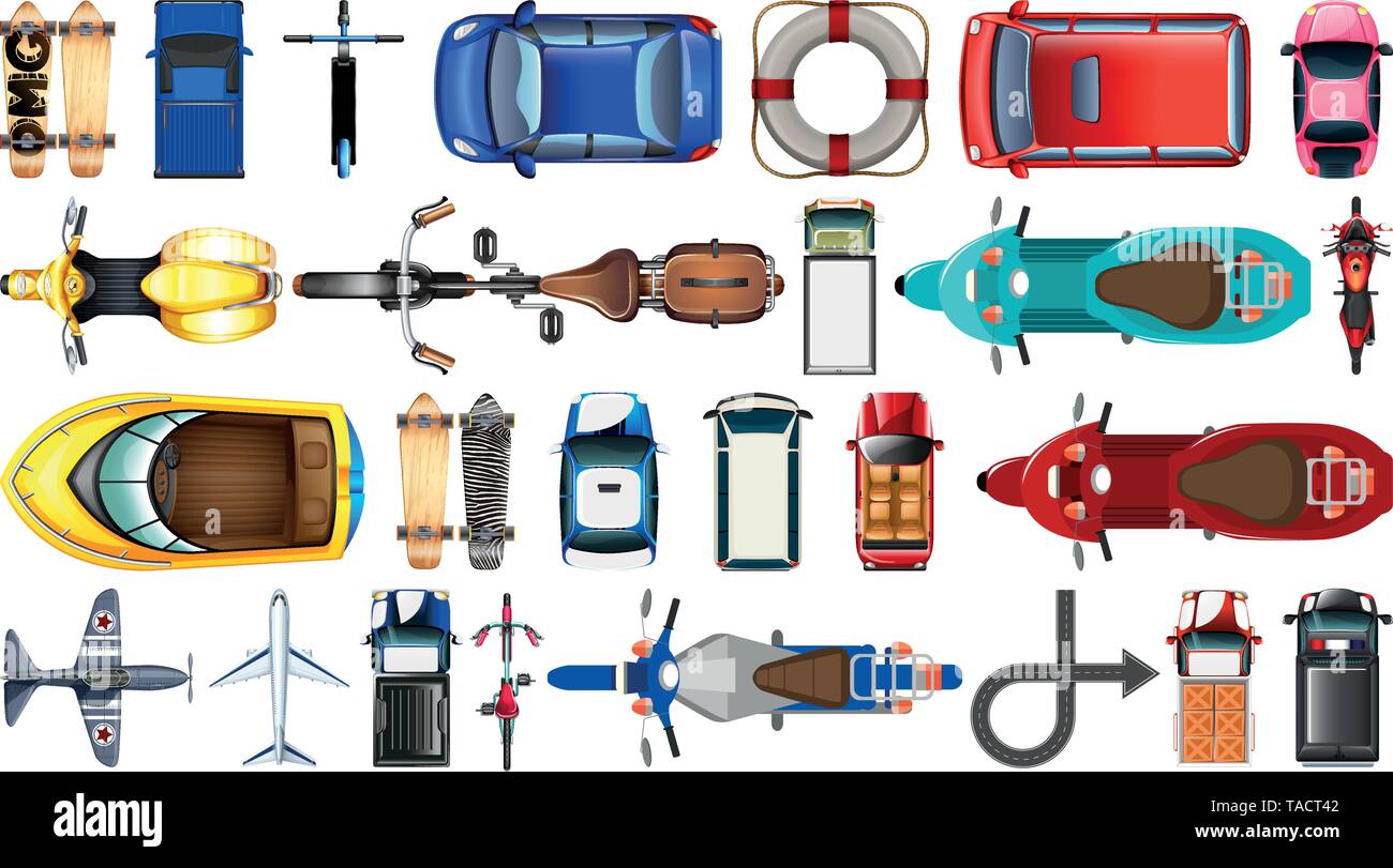 Set of transportation vehicle illustration Stock Vector Image & Art - Alamy