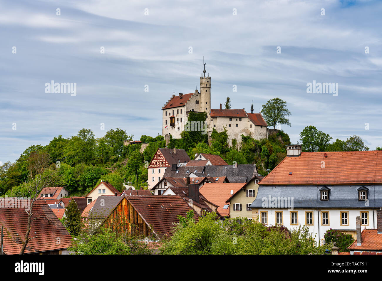 Medieval Castle of Goessweinstein in Bavaria in Germany Stock Photo
