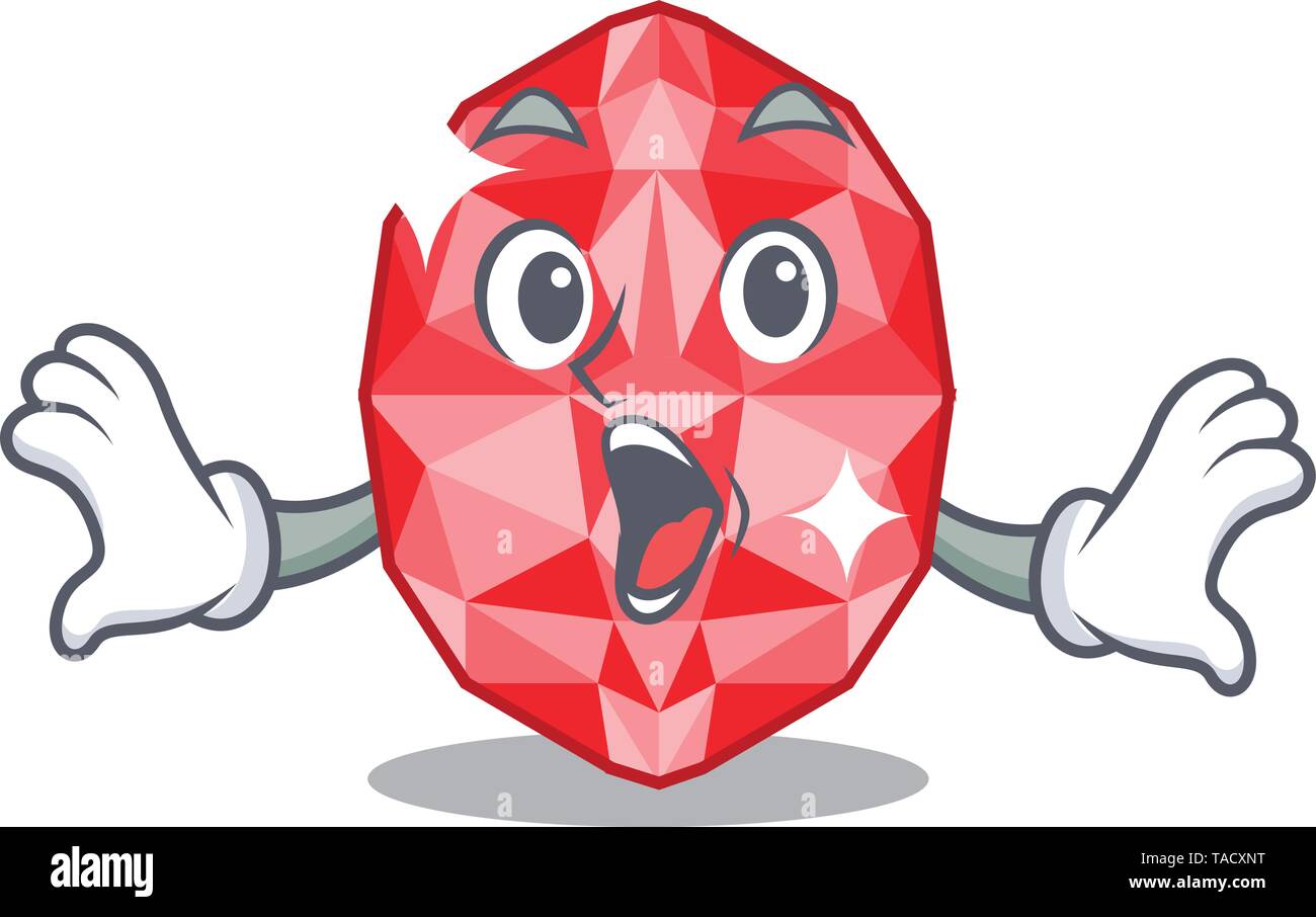 Surprised ruby gems above cartoon dressing table Stock Vector Image ...