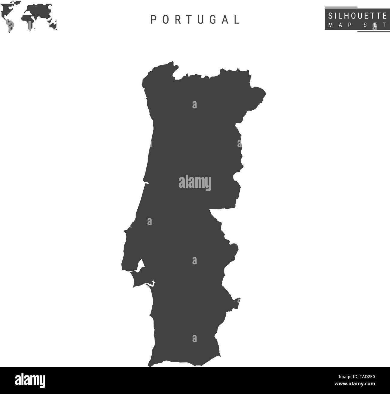 Portugal Outline Silhouette Map Illustration High Resolution Stock Portugal Outline Silhouette Map Illustration High Resolution Stock