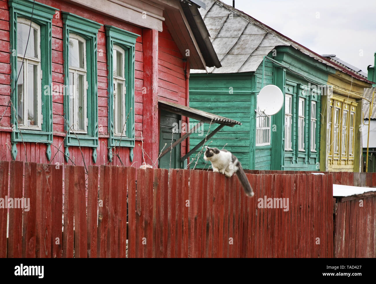 Old street in Spas-Klepiki. Ryazan Oblast. Russia Stock Photo