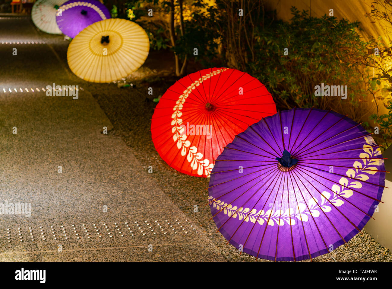 Japanese umbrella in Kyoto, Japan. Image of Japanese culture Stock