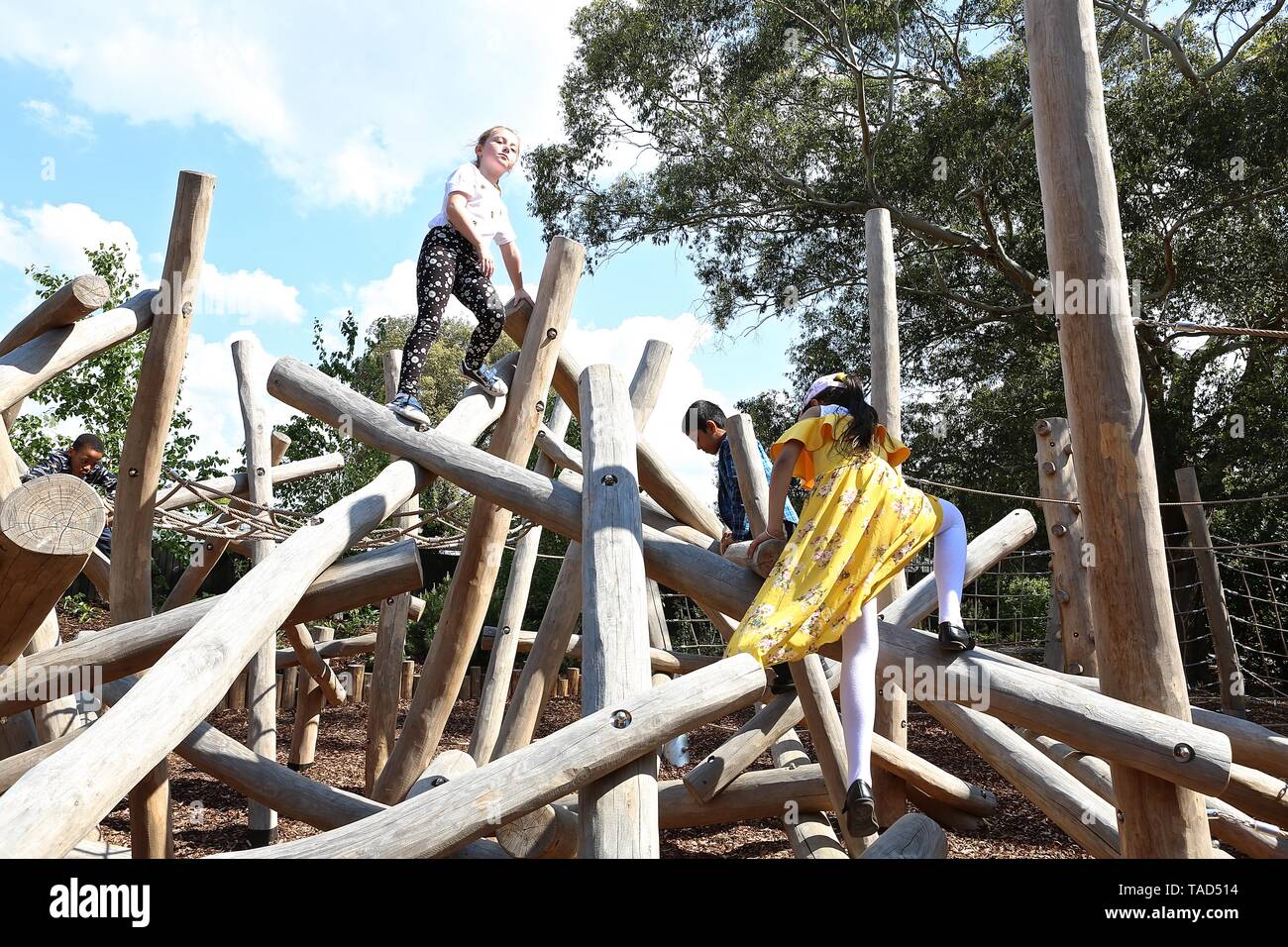 Kew Gardens New Children's Playground 18 May 2019 London , UK Stock