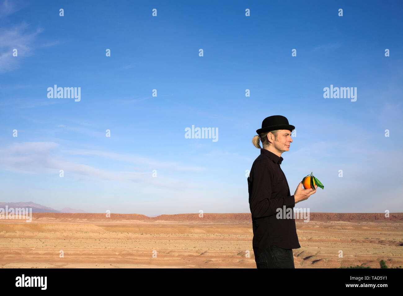 Orange sales bowler hat