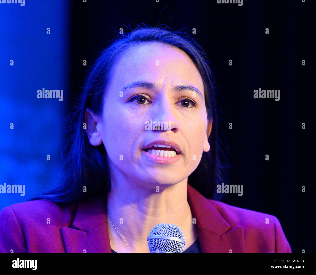 Rep. Sharice Davids (D-KS) speaking at The Center for American Progress CAP 2019 Ideas Conference. Stock Photo